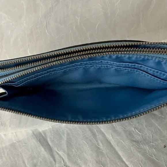 Coach Blue Leather Wristlet - Picture 5 of 5